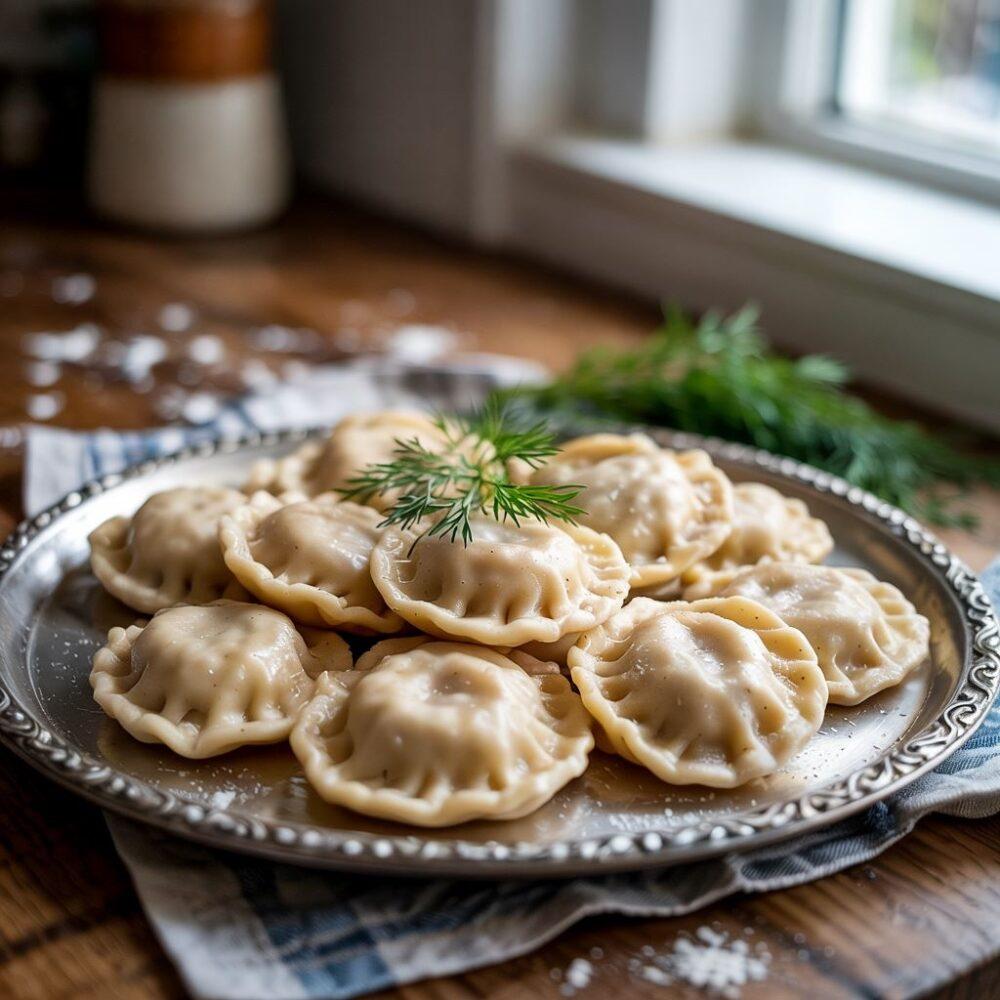domowe pierogi gotowe do zamrożenia