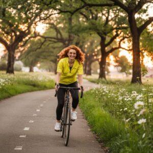 rowerzysta podczas ćwiczeń