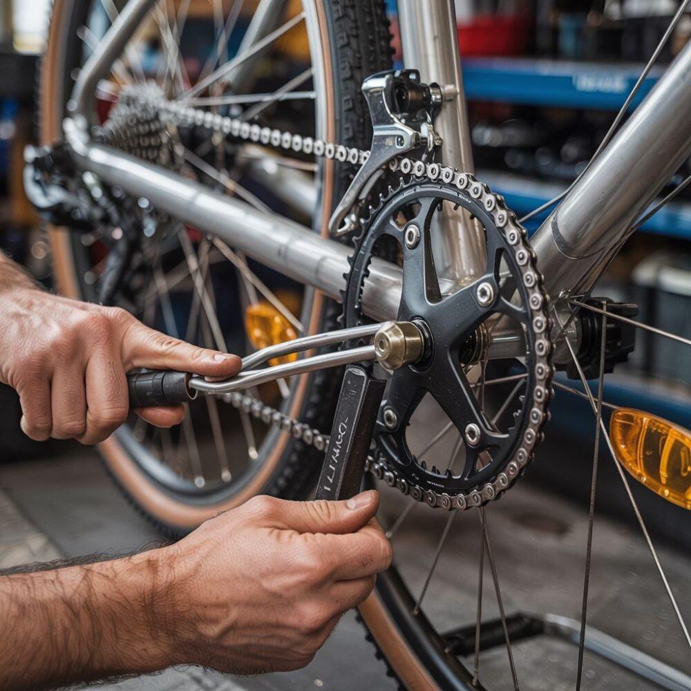 rozkuwanie łańcucha rowerowego